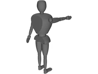 Anthropomorphic Man 3D Model preview
