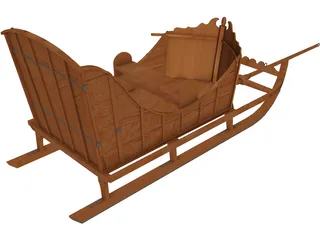 American Sleigh 3D Model preview