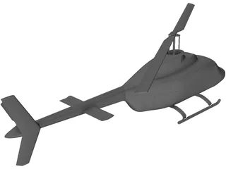 Bell 206B-III JetRanger 3D Model preview