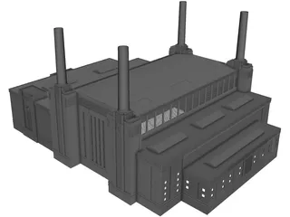 Battersea Power Station 3D Model preview