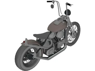 Harley-Davidson Custom 3D Model preview