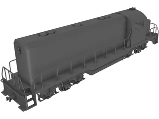 Chinese Train Engine 3D Model preview