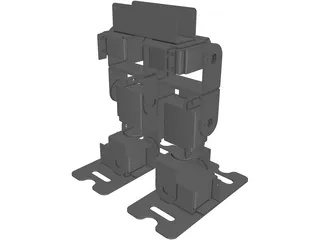 Biped Servo Robot 3D Model preview