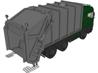 Volvo TH5 Garbage Truck 3D Model preview
