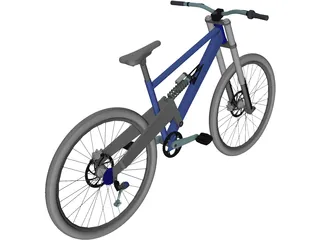 Bicycle Professional Downhill 3D Model preview