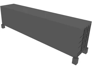 Shipping Container 40 foot 3D Model preview