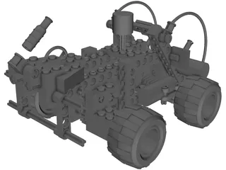Miami Police Patrol Lego 3D Model preview