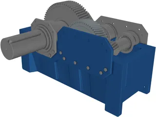 Speed Reducer Explode 3D Model preview