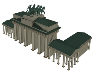 Brandenburg Gate Berlin 3D Model preview