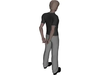 Man Standing 3D Model preview