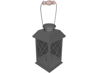 Colonial American Lantern 3D Model preview
