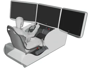 Driving Simulator 3D Model preview