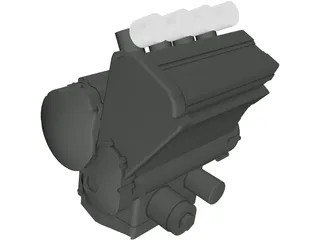 Yamaha R1 Engine 3D Model preview
