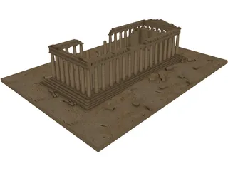 Parthenon Ruins 3D Model preview