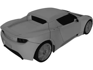Tesla Roadster 3D Model preview
