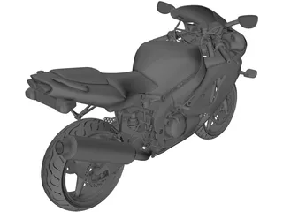 Kawasaki ZX6-R J1 3D Model preview