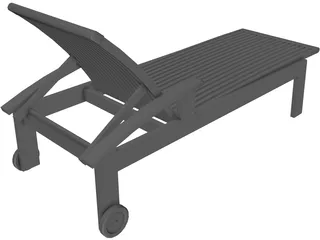 Lawn Chair 3D Model preview