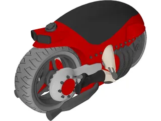 Motorcycle Concept 3D Model preview