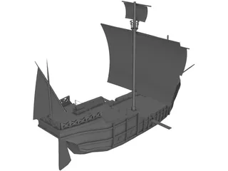 Galleon 3D Model preview