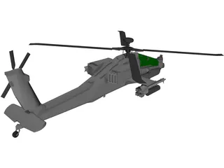 Boeing AH-64 Apache 3D Model preview