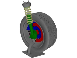 Datsun 240Z Race Suspension 3D Model preview