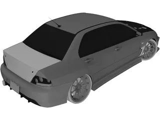 Mitsubishi Lancer Evo IX C-West Style 3D Model preview