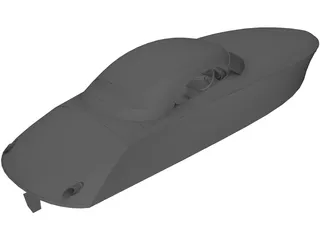 Vintage Boat 3D Model preview