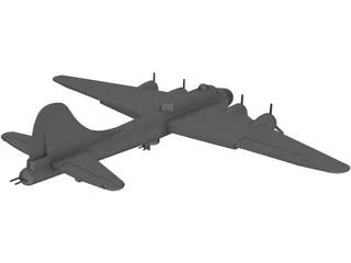 Boeing B-17 Flying Fortress 3D Model preview