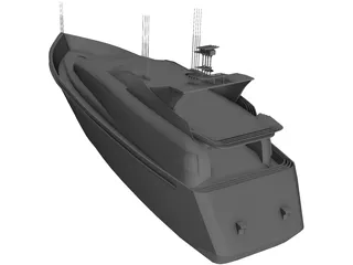 Yacht 3D Model preview
