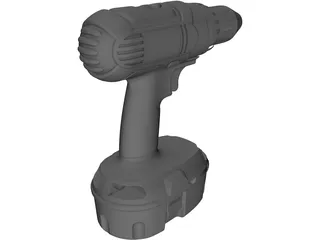 DeWalt 18V Cordless Drill 3D Model preview