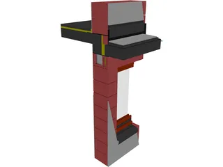 Window in the corner 3D Model preview