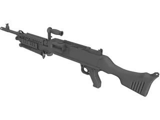 M240 Machine Gun 3D Model preview