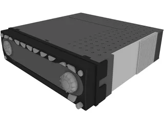 Kenwood Car Radio 3D Model preview