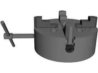 Chuck Precision 4-Jaw 3D Model preview