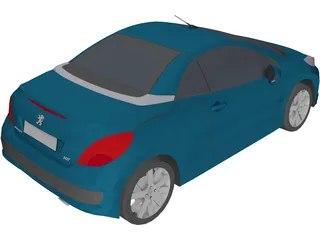 Peugeot 207 CC 3D Model preview