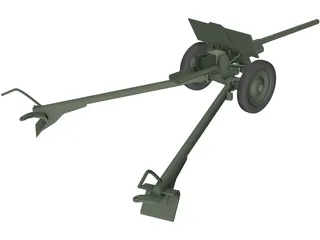 F-22 AT Gun 3D Model preview