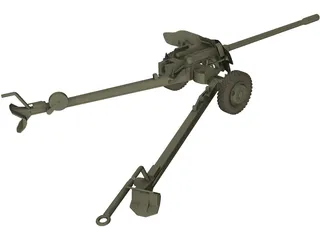 MT-12 AT Gun 3D Model preview
