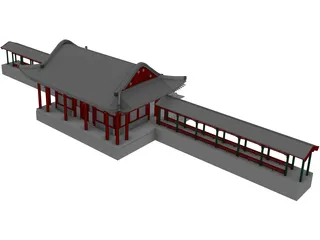 Chinese Building 3D Model preview