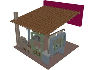 Rural House 3D Model preview