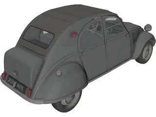 Citroen 2CV 3D Model preview