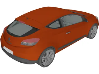 Renault Megane (2008) 3D Model preview