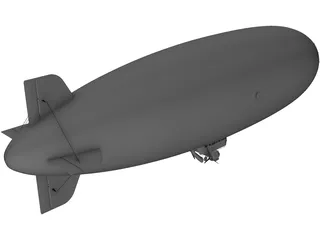 Goodyear Airship Blimp 3D Model preview