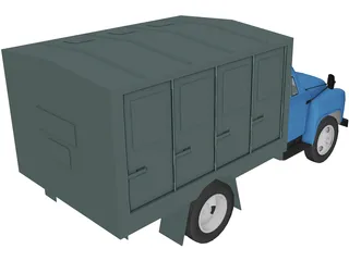 GAZ 52 Truck 3D Model preview