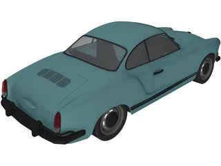 Volkswagen Karmann Ghia (1970) 3D Model preview