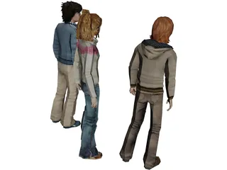 Harry Potter Characters 3D Model preview