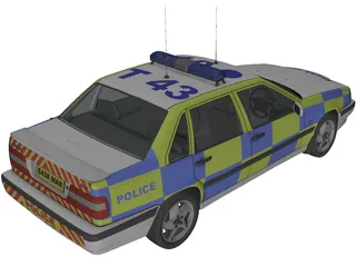 Volvo 850 Police 3D Model preview