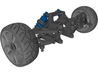 RC Car Suspension Rear 3D Model preview