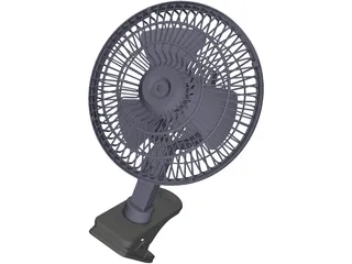 Clip On Fan 3D Model preview
