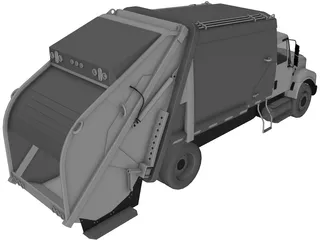 Truck Garbage Environmental 3D Model preview