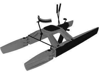 Catamaran 3D Model preview